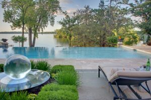 Water sphere feature design and installation in MN - Mom's Design Build